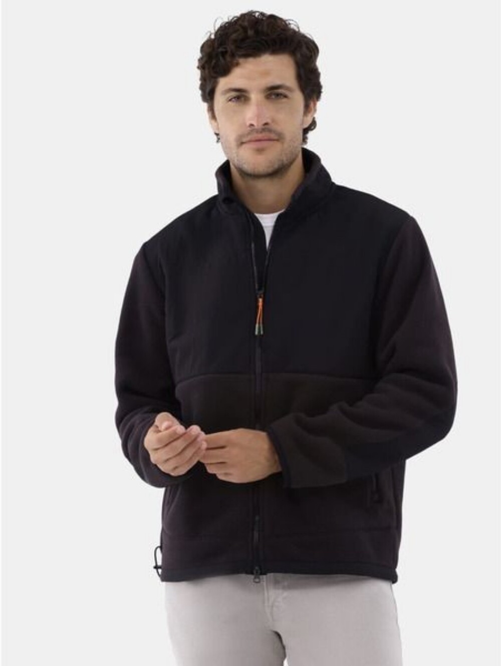 Ozark Trail Fleece & Nylon Jacket - Size Small Mens - Charcoal Grey Black